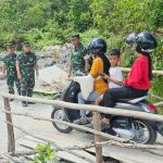 Konektivitas Dua Desa Pulih, Pangdam II Sriwijaya Tinjau Langsung Jembatan Perintis Garuda