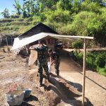 SATGAS TMMD KE-129 KODIM 0608/CIANJUR TERUS GENJOT PEKERJAAN SASARAN FISIK MESKI CUACA TERIK MENYENGAT