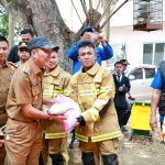 Turun ke Lahan Gambut yang Membara, Gubernur Herman Deru dan Wali Kota Ratu Dewa Perkuat Perang Melawan Karhutla di Kertapati